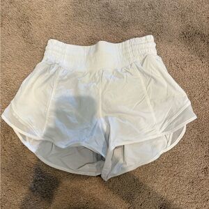 lululemon athletica White Layered Running Shorts with High Waist